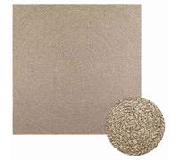 vidaXL Tapis ZIZUR Beige 200x200 cm Aspect de Jute intérieur extérieur, Tapis d'extérieur, Tapis de Sol, Tapis d'intérieur, Tapis de Porte, Moquette