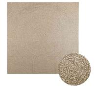 Vidaxl Tapis Zizur Beige 240x240 Cm Aspect De Jute Intérieur Extérieur