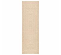 Vidaxl Tapis Zizur Beige 80x250 Cm Aspect De Jute Intérieur Extérieur