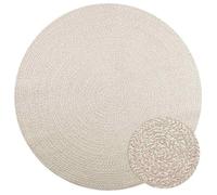vidaXL Tapis ZIZUR crème Ø 200cm aspect de jute intérieur et extérieur, tapis d'extérieur, tapis de sol, tapis d'intérieur, 4010387