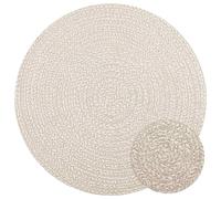 Vidaxl Tapis Zizur Crème Ø 120cm Aspect De Jute Intérieur Et Extérieur