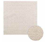 Vidaxl Tapis Zizur Crème 120x120 Cm Aspect De Jute Intérieur Extérieur