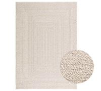 Vidaxl Tapis Zizur Crème 120x170 Cm Aspect De Jute Intérieur Extérieur