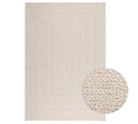 vidaXL Tapis ZIZUR crème 140x200 cm Aspect de Jute intérieur extérieur, Tapis d'extérieur, Tapis de Sol, Tapis d'intérieur, Tapis de Porte, Moquette