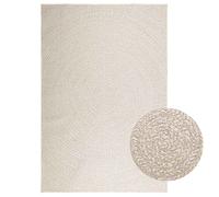 Vidaxl Tapis Zizur Crème 160x230 Cm Aspect De Jute Intérieur Extérieur