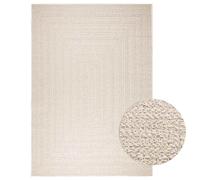 Vidaxl Tapis Zizur Crème 200x290 Cm Aspect De Jute Intérieur Extérieur