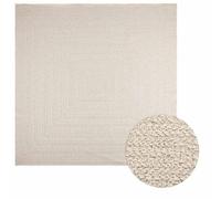 Vidaxl Tapis Zizur Crème 240x240 Cm Aspect De Jute Intérieur Extérieur