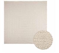 vidaXL Tapis ZIZUR crème 240x240 cm Aspect de Jute intérieur extérieur, Tapis d'extérieur, Tapis de Sol, Tapis d'intérieur, Tapis de Porte, Moquette