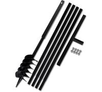 vidaXL Tarière de sol avec manche 120 mm et tube d'extension 5 m Acier