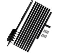 vidaXL Tarière de sol avec manche 120 mm et tube d'extension 9 m Acier