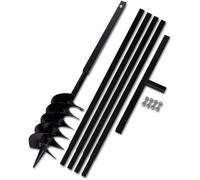 vidaXL Tarière de sol avec manche 150 mm et tube d'extension 5 m Acier