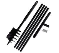 VIDAXL Tarière de sol avec manche 180 mm et tube d'extension 5 m Acier -(10 kg) BONNE5769