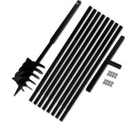 vidaXL Tarière de sol avec manche 180 mm et tube d'extension 9 m Acier