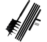 vidaXL Bêche et tarière Manuelle 200 mm avec Rallonge 5 m Acier