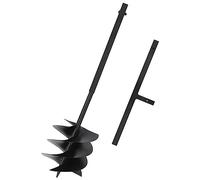 vidaXL Tarière de Sol avec Manche Tarière de Jardin Perceuse de Sol Mèche de Forage de Jardin Trou pour Plantation Jardinage Résistant 250 mm Acier