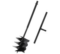 vidaXL Tarière de Sol avec Manche Tarière de Jardin Perceuse de Sol Mèche de Forage de Jardin Trou pour Plantation Jardinage Résistant 250 mm Acier