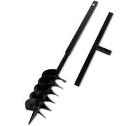 vidaXL Tarière de sol avec mèche de tarière 150 mm Acier Noir
