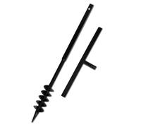 vidaXL Tarière de sol avec mèche de tarière 80 mm Acier Noir