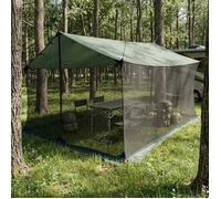 vidaXL Tarp de camping avec murs en maille Vert armée 42028566