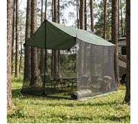 Vidaxl Tarp De Camping Avec Murs En Maille Vert Armée