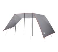 vidaXL Tarp de Camping imperméable 402 x 240 cm | Abri extérieur multiformat Gris et Orange - Super Solide, Respirant et résistant au feu avec Fermeture éclair. Parfait pour Toutes tes Aventures en r