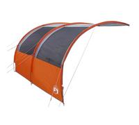 vidaXL Tarp de Camping imperméable Ajustable en Hauteur en Gris et Orange | Résistant aux Flammes et au Vent, Parfait pour Les événements en Plein air, Taille 250 x 260 cm, Facile à Installer, indisp