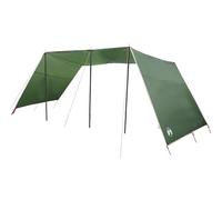 vidaXL Tarp de Camping - Imperméable, Zip, 402 x 240 x 230 cm, abri léger Vert, revêtement en polyuréthane, résistant au Vent, équipement Respirant pour la Rando