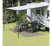 Vidaxl Tarp De Tente Gris Clair Polyester 200 X 400 Cm Léger