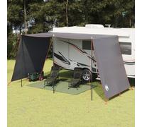 vidaXL Tarp de Camping imperméable 402 x 240 cm | Abri extérieur multiformat Gris et Orange - Super Solide, Respirant et résistant au feu avec Fermeture éclair. Parfait pour Toutes tes Aventures en r
