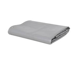 vidaXL Tarps Gris 3 x 3 m Toile avec revêtement en PVC