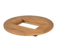 vidaXL Teck Dessus de Table de Bière Plateaux de Caisse de Bière Rechange de Table Jardin Patio Balcon Plage Camping Extérieur 70 cm