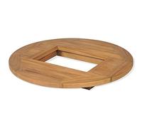 vidaXL Teck Dessus de Table de Bière Plateaux de Caisse de Bière Rechange de Table Jardin Patio Balcon Plage Camping Extérieur 70 cm