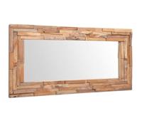 vidaXL Teck Miroir Décoratif Miroir Mural Miroir de Douche Miroir de Salon Salle de Séjour Chambre à Coucher Maison Intérieur 120x60 cm Rectangulaire