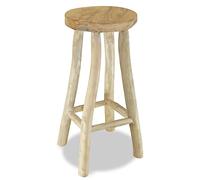 Tabouret De Bar Teck Marron Brun