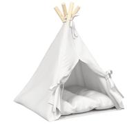 vidaXL Teepee pour animaux de compagnie avec coussin 40 x 40 x 50 cm, Teepee pour animaux moderne, abri intérieur, coin stylé pour chiens, tente à jouer pour chats, refuge cosy