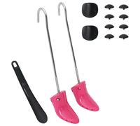 vidaXL Tendeurs de bottes avec chausse-pied Rose UE 34-40 Plastique