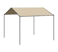 vidaXL Tente à auvent 3x3 m Beige, acier et tissu