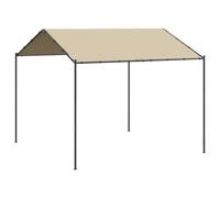 Vidaxl Tente À Auvent Beige 4x4 M Acier Et Tissu