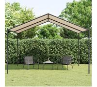 vidaXL Tente à auvent beige 4x4 m acier et tissu 362454