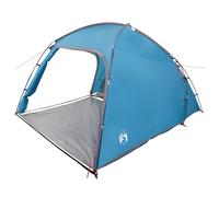 vidaXL Tente cabane avec toit – polyester, armature en fibre de verre, évent, bleu 370×230×185 cm
