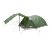 vidaXL Tente cabane avec toit vert pour 6 personnes, polyester et acier