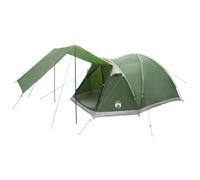 vidaXL Tente Cabane Toit Vert 4 Personnes Polyester et Acier