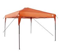 vidaXL Tente Canopy Pop-Up Orange en Tissu Oxford 300 x 300 cm, Facile à Installer. Idéale pour créer de l'ombre à l'extérieur. Vient avec Un Cadre, Un Sac de Transport, des Cordes de Guy et des Piqu