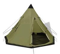 vidaXL Tente de 4 Personnes Vert Tente de Camping Couche Imperméable Portable