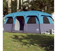 vidaXL Tente de Cabine familiale 10 Personnes Bleu imperméable, Tente, abri de Camping, abri de Jardin, Tente de Camping, abri extérieur