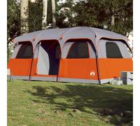 Vidaxl Tente De Cabine Familiale 10 Personnes Gris Imperméable