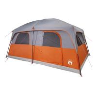 vidaXL Tente de Cabine familiale 10 Personnes Gris Orange imperméable