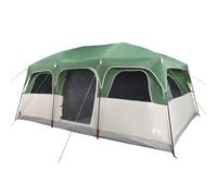 vidaXL Tente de Cabine familiale 10 Personnes Vert imperméable, Tente, abri de Camping, abri de Jardin, Tente de Camping, abri extérieur