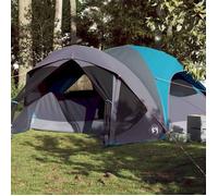 vidaXL Tente de cabine familiale 6 personnes bleu imperméable, tente, tente de jardin, abri extérieur, tente de camping, 94638