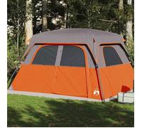 Tente de cabine familiale 6 personnes orange imperméable Noir